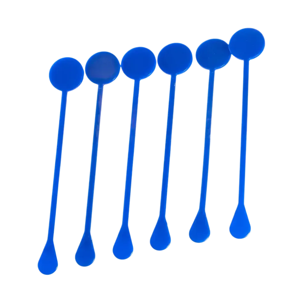 Agitateur à Cocktail 17cm en PP Bleu (Mojito, CaÏpi) - Réutilisable (Lot de 100)