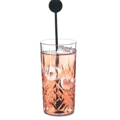 Agitateur à Cocktail Standard 22cm en PP Noir - Réutilisable (Lot de 100)