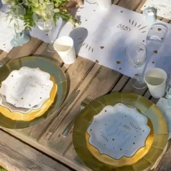 Assiette Baby Shower Boy Bleu (lot de 10)