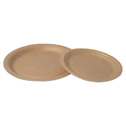 Assiette Carton Kraft ø 22cm (Lot de 6)