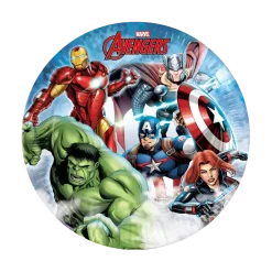Assiette en carton Avengers ø23cm - Lot de 8