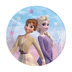 Assiette en carton La Reine des neiges ø23cm - Lot de 8