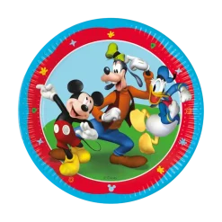 Assiette en carton Mickey ø23cm - Lot de 8