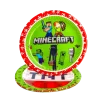Assiette en carton Minecraft ø23cm - Lot de 8