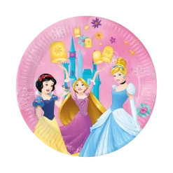 Assiette en carton Princesses Disney ø23cm - Lot de 8