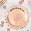 Assiette en papier ronde or rose ø18cm (Lot de 6)
