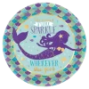 Assiette en papier ronde Sirène Let's Shellebrate (Lot de 8)