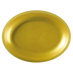 Assiette Ovale Or - 25.5x19cm - lot de 25