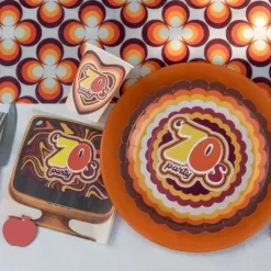 Assiette 70's 23cm - Lot de 10