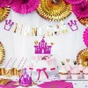 6 Assiettes Étoiles Or 18 cm – Assiettes Carton de Fête
