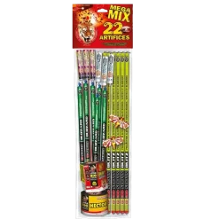 Assortiment de 22 Pétards Scintillants "Mega Mix"