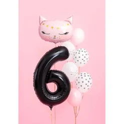 Ballon Aluminium Chiffre 6 Noir 86 cm – Ballon Mylar Anniversaire