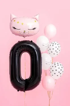 Ballon aluminium chiffre 0 noir 86 cm – ballon géant anniversaire et décoration de fête