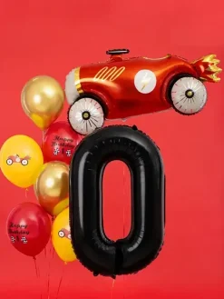 Ballon aluminium chiffre 0 noir 86 cm – ballon géant anniversaire et décoration de fête