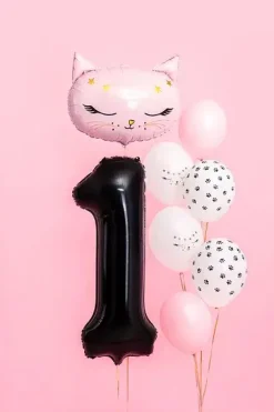 Ballon Aluminium Chiffre 1 Noir 86 cm – Ballon Mylar Anniversaire
