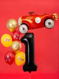 Ballon Aluminium Chiffre 1 Noir 86 cm – Ballon Mylar Anniversaire