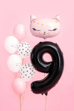 Ballon Aluminium Chiffre 9 Noir 86 cm – Ballon Mylar Anniversaire