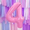 Ballon Aluminium Chiffre 4 Rose 86 cm – Ballon Mylar Anniversaire