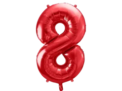 Ballon Aluminium Chiffre 8 Rouge 86 cm – Ballon Mylar Anniversaire