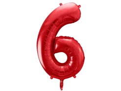 Ballon Aluminium Chiffre 6 Rouge 86 cm – Ballon Mylar Anniversaire