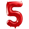 Ballon Aluminium Chiffre 5 Rouge 86 cm – Ballon Mylar Anniversaire