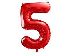 Ballon Aluminium Chiffre 5 Rouge 86 cm – Ballon Mylar Anniversaire