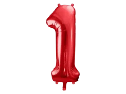Ballon Aluminium Chiffre 1 Rouge 86 cm – Ballon Mylar Anniversaire
