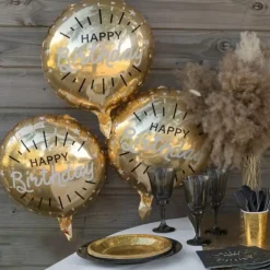 Ballon Aluminium Happy Birthday étincelant