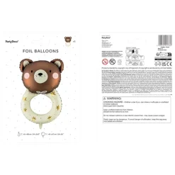Ballon Aluminium Hochet Ourse 67 cm – Décoration Baby Shower