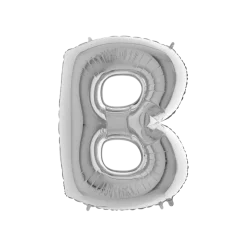 Ballon Aluminium lettre B Argent 102cm