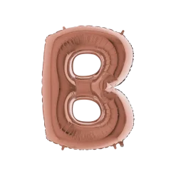 Ballon aluminium lettre B Or Rose 102cm