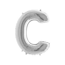Ballon Aluminium lettre C Argent 102cm