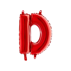 Ballon aluminium lettre D Rouge 36cm