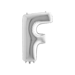 Ballon Aluminium lettre F Argent 102cm