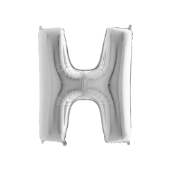 Ballon Aluminium lettre H Argent 102cm