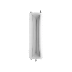 Ballon Aluminium lettre I Argent 102cm