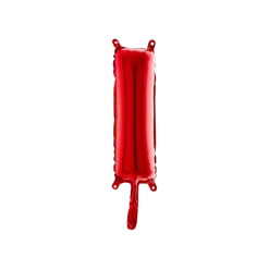 Ballon aluminium lettre I Rouge 36cm