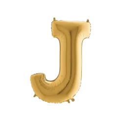 Ballon aluminium lettre J Or 102cm