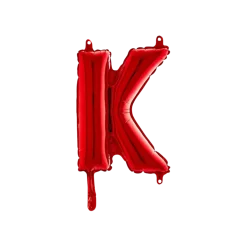 Ballon aluminium lettre K Rouge 36cm