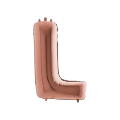 Ballon aluminium lettre L Or Rose 102cm