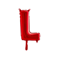 Ballon aluminium lettre L Rouge 36cm