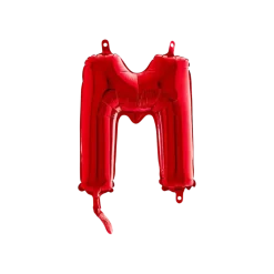 Ballon aluminium lettre M Rouge 36cm