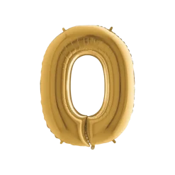 Ballon aluminium lettre O Or 102cm