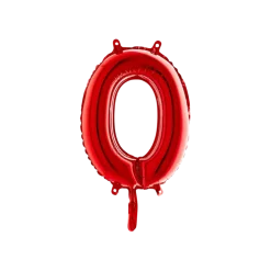 Ballon aluminium lettre O Rouge 36cm