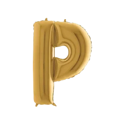 Ballon aluminium lettre P Or 102cm