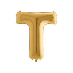 Ballon aluminium lettre T Or 102cm
