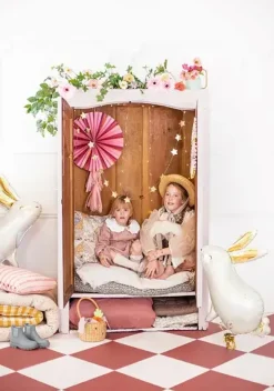 Ballon aluminium Lièvre 88 cm – ballon géant lapin pour Pâques, anniversaire et décoration de fête