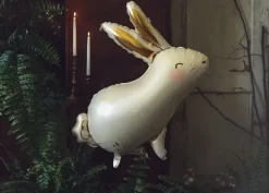 Ballon aluminium Lièvre 88 cm – ballon géant lapin pour Pâques, anniversaire et décoration de fête