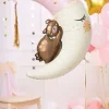 Ballon aluminium Ours assis sur la lune 86 cm – ballon géant pour baby shower et naissance
