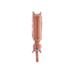 Ballon Aluminium Point d'exclamation Or Rose 35cm